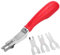 Oumefar Flooring Welding Tool, Trimming Skiving Knife PVC Floor Welding Scraper Anti-Rust High Strength 7.1in Welding Accessories for Flooring Cutting with 3 Blades