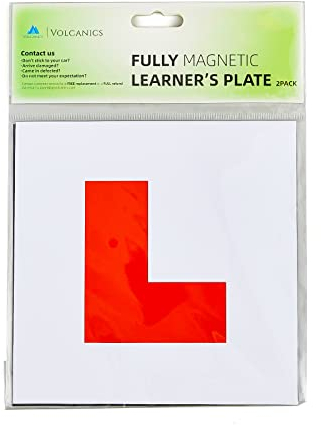 Magnetic L Plates for Learner Drivers 2 PACK Fully Magnetic Learning Plates for Car Learner Sign for UK Learner Drivers