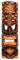Wogeka - 50 cm TIKI Maori Wand-Maske - im Neuseeland Style aus Holz als Geschenk-Idee zu Weihnachten Geburtstag Dekoration - Handarbeit Schnitzerei von Bali (Maske44)