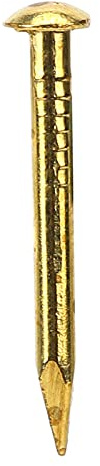 Brass Round Head Escutcheon Pins, 18mm Furniture Hinge Nails, Antique Hardware Replacement, 100 Pieces for Restoration and DIY Projects