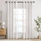 EMEMA Voile Vorhang Wohnzimmer mit Ösen Transparente Blätter Muster Schöne Stickerei Gardinen Fenster Vorhang 2er Set Modern Schlafzimmer Vorhänge Jeder H 225 X B 140 cm Blätter Weiß