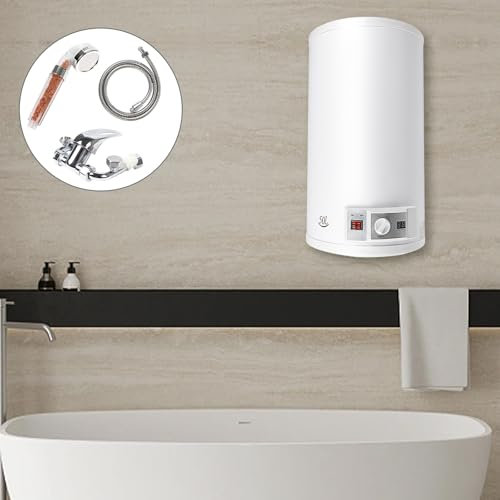 Elektrisk varmvattenberedare, elektrisk varmvattenberedare, omedelbar varmvattenberedare för toalett, badrum, lägenheter med mera - 2 000 W, 50 l, 220 V