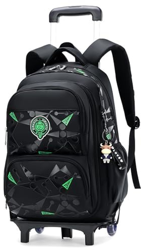 Cadeaux Scolaire Trolley Sac à Dos Roulette Garcon Trolley Enfant Cartable à roulettes Enfant Garcon Sac Cabine Voyage Enfant 46x31x20cm