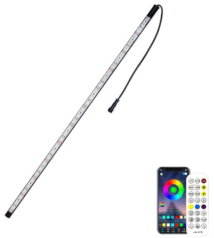 LONGRUNNEW 22CM LED Strip Color Changing Garden Show Lights for Pond Spillway Waterfall, APP Control Waterproof Lighting Bar for Home Decoration Pool Fountain Landscape Lighting, Aquarium