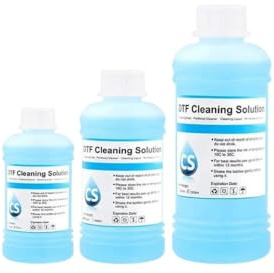 CUAWBAPF Solution de Nettoyage de l'encre DTF Liquide 250 ML 500 ML 1000 ML pour la Maintenance des imprimantes de Film de Transfert Direct Nettoyage de la tête d'impression et du Tube(Cleaner 250ML)