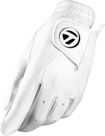 TaylorMade Tour Preferred TP Men's Golf Glove with Ball Marker - AAA Cabretta Leather/w Magnetic Ball Marker (Small - Worn on LH)