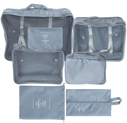 Gatuida 7pezzi Organizzatore Per Borse Da Viaggio Cubi Da Imballaggio Per Valigie Organizer Per Bagagli Borse Da Imballaggio Per Viaggiare Cubi Da Viaggio Per Preparare i Bagagli