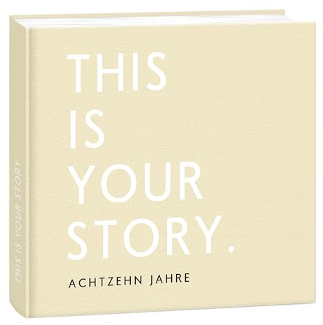 mintkind Erinnerungsbuch Kindheit Yellow – Geburtstagsbuch von 0 bis 18 Jahre, Geschenk zur Geburt, Leinenalbum mit Fotos & Einträgen, modern gestaltet mit Sprüchen & Vorlagen