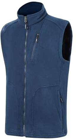 BWBIKE Gilet Polaire pour Hommes Gilets Polaires Légers et Chauds Vêtements d’extérieur Avec Poches Zippées, Veste sans Manches légère Douce pour l’hiver