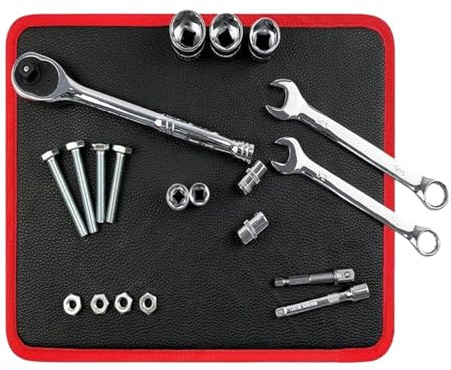 Almohadilla magnética para herramientas, soporte de piezas resistente, bandeja organizadora de pernos, diseño compacto novedoso, tema de reparación de automóviles, opción de mantenimiento del hogar
