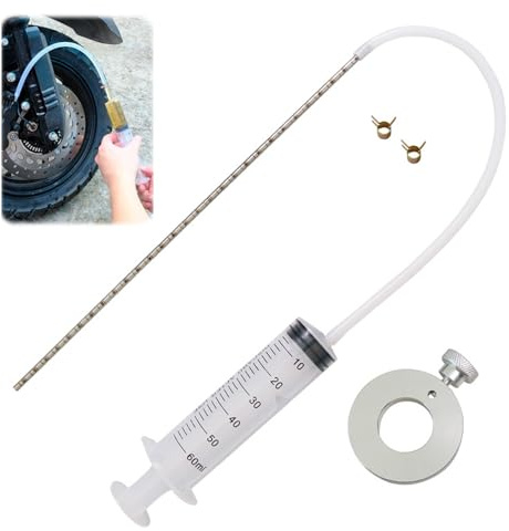 CHUANFU Kit de Herramientas para Aceite de Horquilla, Herramienta Nivel Aceite, Jeringa Horquilla Kit 60 ML, Ajustador Universal de Nivel para Motocicleta