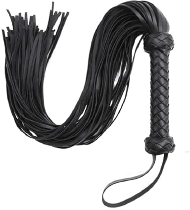 48cm Premium Suede Flogger Horse Whip for Horse Training Crop Whip Suede or Leather Covered Handle with Wrist Strap(Color2)