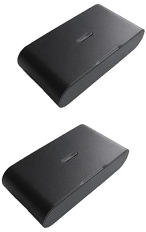 Akfldms 2 Detectores de Rotura de Cristales por Vibración Inalámbricos de 433 MHz, Sensibilidad Ajustable, Compatibles con Sistemas de Alarma, Color Negro.