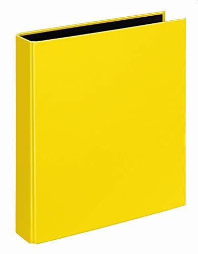 VELOFLEX 1151310 - Raccoglitore ad anelli VELOCOLOR, raccoglitore ad anelli, cartella, DIN A5, meccanismo a 2 anelli, 200 x 230 x 45 mm, cartone, giallo, 1 pezzo