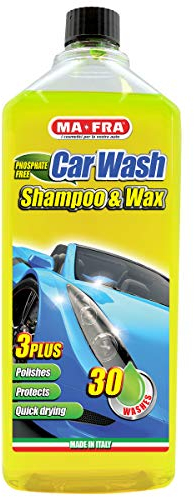 Ma-Fra Car Wash, Shampoo e Cera Auto, Autoasciugante, 750 ml