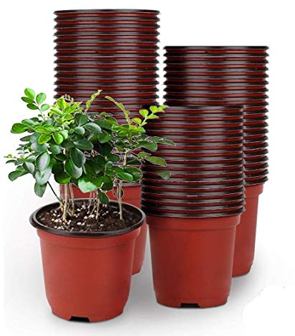 LATERN 50 Pots de Plantes en Plastique Pots de semences de 15 cm Pots de semis Parfaits pour Le Jardinier
