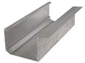 Regenrinne Dachrinne Terrasse Carport Aluminium Farbe: pressblank | Länge: 5100mm