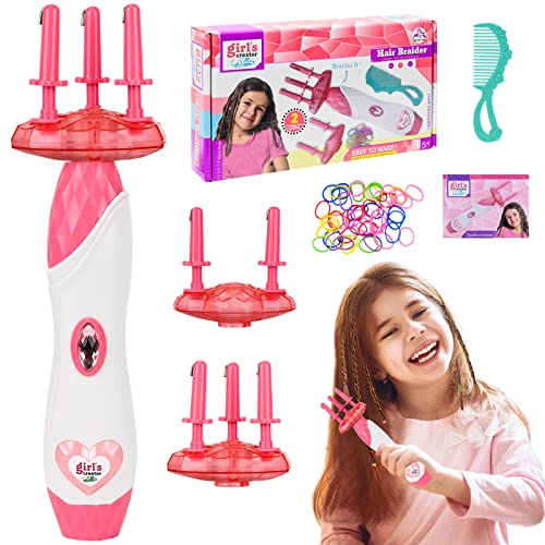 FORMIZON Automatischer Haarflechter, Elektrischer Haarflechter, Hair Braider Maschine Kinder mit Haargummis und Haarschmuckmaschine, Magie Haarstyling Werkzeuge Geschenke für 5 6 7 8 9 10 Mädchen