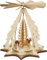 Taulin Pyramide Rehe Natur für Teelichter