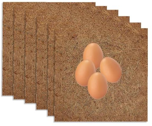 Tacery Lettiera per Polli | Cuscinetti per nidi per Galline ovaiole Lavabili - Stuoie per lettiera per pollaio Forniture per pollame per compostaggio di Galline Che depongono Le Uova