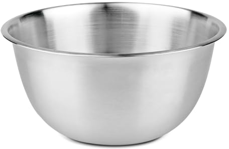 TIENDA EURASIA - Bol de Acero Inoxidable, Color Plata, Acabado Mate, Redondo, Cuenco de Cocina, Ensaladera, Cuencos para Alimentos (Bol 21cm)