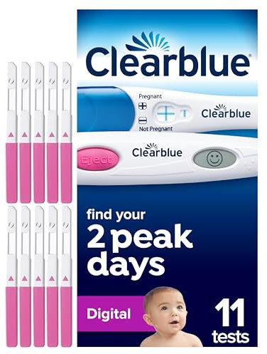 Clearblue Digital Ovulation and Pregnancy Test – Find Your 2 Peak Days, 10 Digital Ovulation Tests and 1 Rapid Detection Pregnancy Test, Try The Free Clearblue Period & Cycle Tracker App