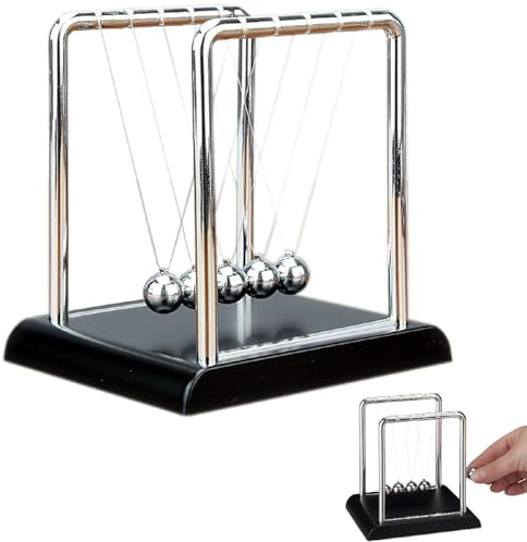 Pendule de Science,Newton Pendule,Balancier Newton,Berceau de Newton à 5 Billes,Science Physique Jouet pour Enfants Adultes Bureau Maison Physique Décoration Amusant Jouet Cadeau
