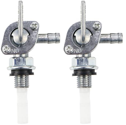 2 pezzi di interruttore per rubinetto carburante, M10 x 1,25 rubinetto carburante universale in metallo per generatori, motociclette fuoristrada, kart (M10)