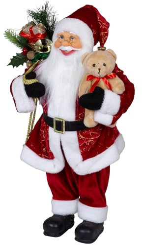 Christmas Paradise stehender Weihnachtsmann Kjeld rot Dekofigur groß (60cm)