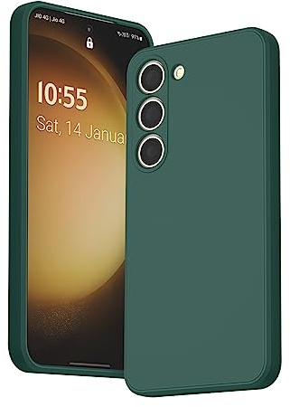 Vancle Funda para Samsung Galaxy S23 5G, Carcasas Silicona Premium, Protección Completa Lente Cámara, Funda Protectora Resistente Arañazos y Caídas para Samsung Galaxy S23 5G 6,1, Verde Oscuro