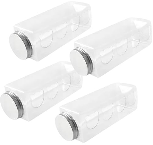Licsaliwe Comedero Transparente para codornices con Agujeros en Forma de Oso, Caja de alimentación para Pollitos de 4 Piezas para pájaros pequeños y Aves de Corral