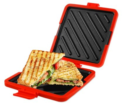 Microwave Toastie Maker, Wireless Silicone Toastie Maker Microwaveable Cookware, Non-Stick Plate Heatwave Technology Sandwich Toaster for Cooking Delicious Crispy Sandwiches