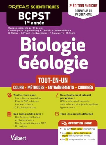 Biologie-Géologie BCPST 1re année - 2e édition conforme au nouveau programme: Cours - Schéma-bilan - Méthodes détaillées - Exercices corrigés - Tous les TP en ligne