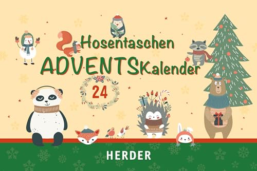 Hosentaschenadventskalender 2024: Mit farbigen Illustrationen