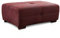 Cavadore Hocker Mavericco / Großer Sitzhocker in Lederoptik / Industrial Style / Passend zu Big Sofa und Ecksofa Mavericco / 108 x 71 x 41 cm (BxHXT) / Mikrofaser Rot (Bordeaux)