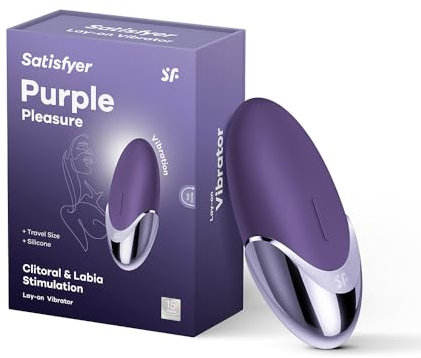 Satisfyer Purple Pleasure | Auflegevibrator Lay-On Toy | Sex-Spielzeug für die Frau | Leistungsstark, leise & wasserdicht (IPX7) | Erotisches Sexspielzeug mit 15 Vibrations-Programmen | 9,5 cm