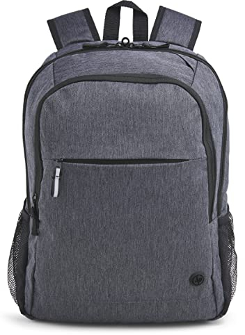 HP Prelude Pro, Zaino per Notebook fino a 15.6, Creato con Materiale Riciclato, Resistente all'acqua, Spallacci Regolabili e Imbottiti, Fascia Pass-through per Trolley, Inserti Riflettenti, Grigio