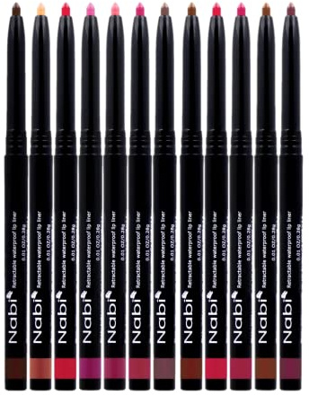 Beauty Spot 12 Colors Retractable Waterproof Lip Liner Set, Roll It Up Auto Lip Liner Pencil, Long Lasting Fade Resistant