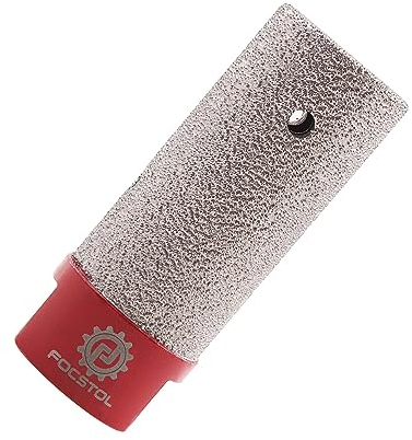 FOCSTOL Broca Fresado Diamante 25mm - Broca de Dedo Diamante para Agrandar, Moldear, Moler y Biselar Redondos Agujeros Existentes en Azulejos Porcelana Cerámica Granito Mármol Piedra M14 Rosca