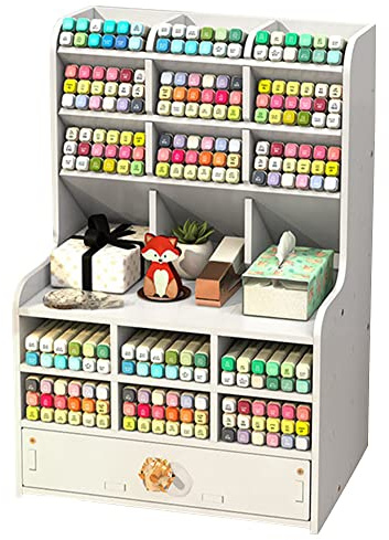 Organizador de escritorio con cajón,soporte para lápices de bricolaje,organizador de escritorio de oficina,papelería,organizador de escritorio para escuela,hogar,oficina,suministros de arte (PB16-2 ) | Papelería,organizador de escritorio para escuela,hogar,oficina,suministros de arte