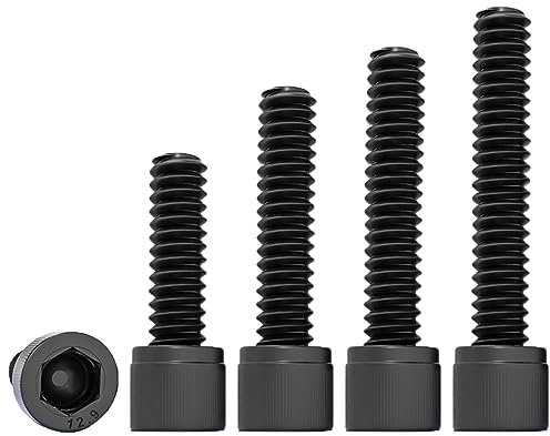 Qrity 20X Tornillos Cilíndricos con Hexágono Interior, M4x28mm Cabeza Cilíndrica Con Hueco Hexagonal, Acero al Carbono Cabeza de ZóCalo Hexagonal