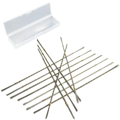 144Pcs 2/0 Jeweler's Saw Blades with Storage Box, Piercing Saw Blades Set, Metal Cutting Blades, Precision Steel Blades for Detailed Work Woodworking Crafts