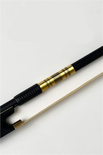 principiante Práctica Arco Violín Arco de violín de fibra de carbono negro puro arco de viola arco redondo crin natural arco de violín profesional(Viola bow)