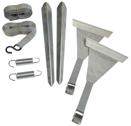 OLPRO Awning Storm Strap Tie Down Kit for Caravan & Motorhome, Heavy Duty Nylon Awning Tie Down Straps with Springs, 38 cm Storm Pegs & Ladder Straps, Compatible with Fiamma, Dometic, Thule & Camptech
