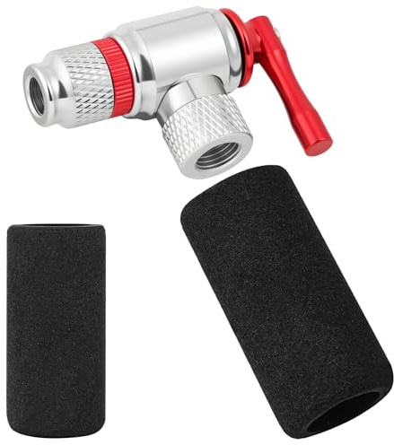 AOOWU CO2 Fahrradpumpe für Wettkämpfe, Fahrradpumpe CO2, CO2-Inflator, Schnell,Einfach und Sicher für Fahrradreifen, Presta und Schrader Ventil kompatibel, Keine CO2-Patronen im Lieferumfang Enthalten