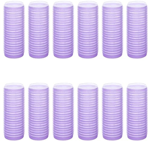 LQIOACU Bigodino adesivo, Bigodini per Capelli Corti, Diametro: 1.5 cm, 12 Pezzi, Light purple