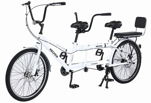 Kcolic Bicicletas Tándem Plegables para Adultos, con Ruedas 24 Pulgadas Y Ajustables C,24in