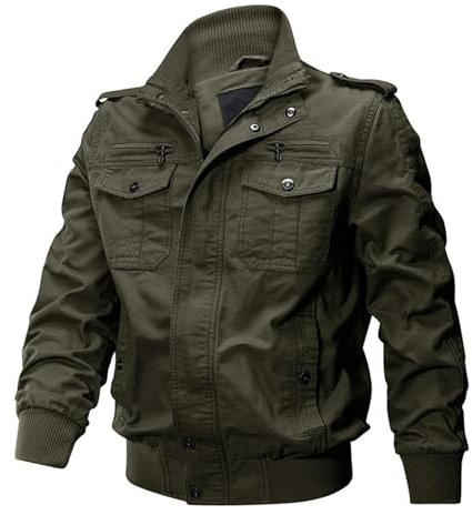 Mymyguoe Army Jacket Men's Camouflage Military Army Aviator Jacket Combat Camo Jackets Workwear Training Jacket Camouflage Clothing Windproof Functional Jacket Multi Pockets Army Jacket Army Field