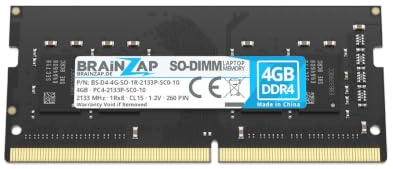 BRAINZAP 4GB DDR4 2133MHz PC4-2133P-SC0-10 SO-DIMM CL15 1Rx8 1.2V Unbuffered Non-ECC RAM-minne för Notebook Laptop Minnesmodul Memory