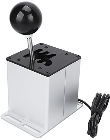 Xiuganpo USB Gear Shifter Precise Simulation H Växlare för, Easy Plug and Play för 10, för WRC EST ATS Racing Games för T300, Aluminiumlegering + Rostfritt Stål